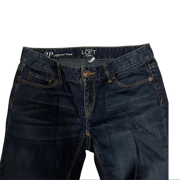 Ann Taylor Loft Faded Bootcut Blue 2P Petite Denim Jeans - Picture 3 of 7